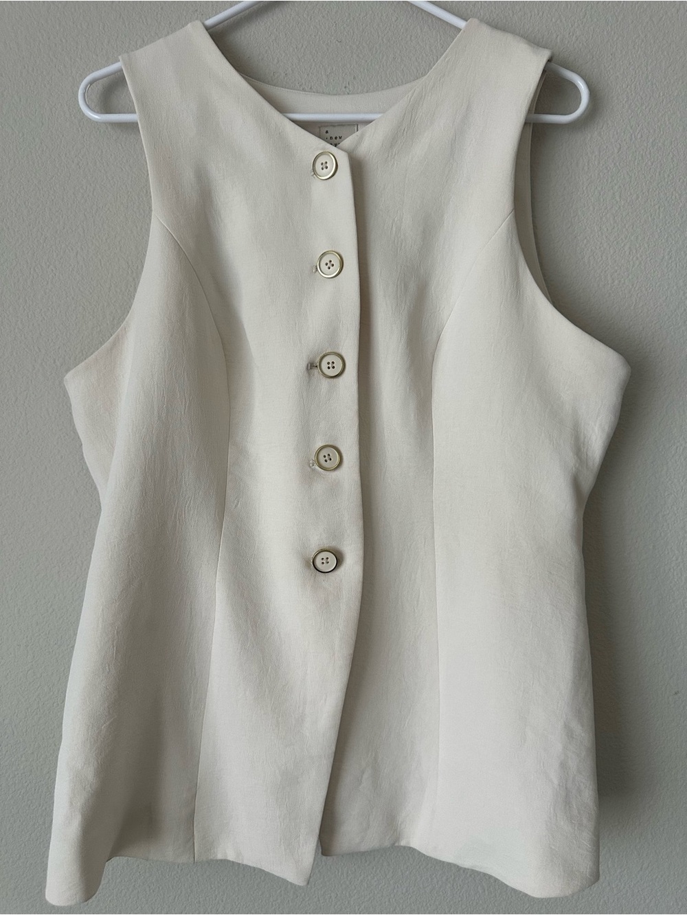 a new day Cream Button-Front Sleeveless Camisole